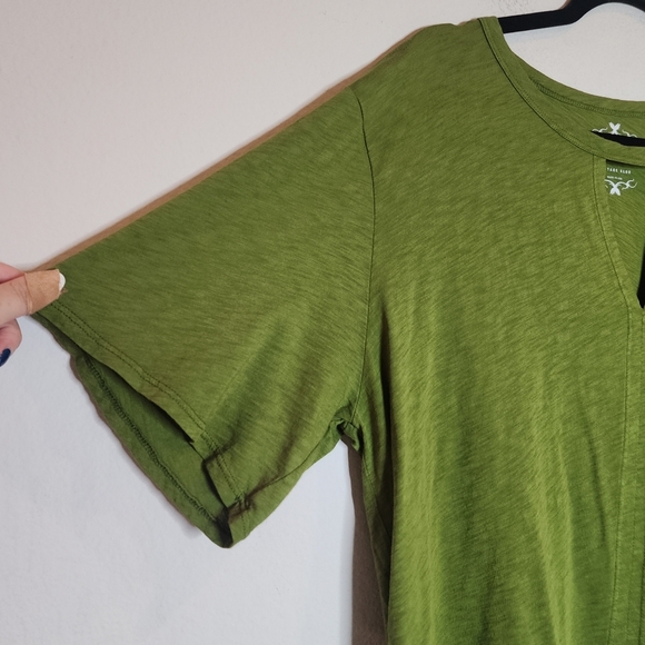 NWT Velvet By Graham & Spencer Green Vintage Slub Cotton Tee women's size XL - Picture 14 of 16